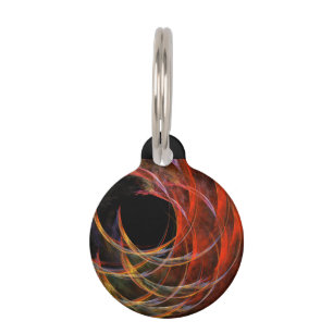Breaking the Circle Abstract Art Round Pet Tag