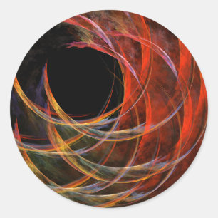 Breaking the Circle Abstract Art Round Sticker
