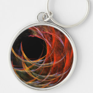 Breaking the Circle Abstract Art Small Key Ring