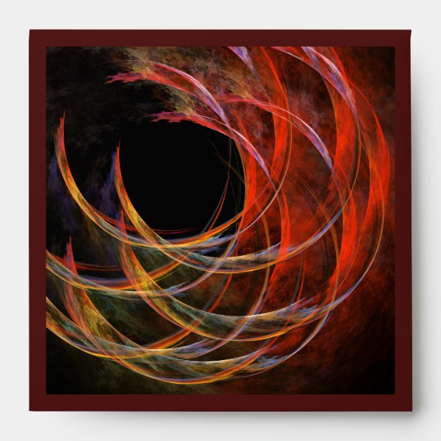 Breaking the Circle Abstract Art Square Envelope (Front)