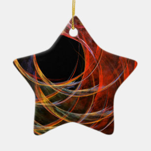 Breaking the Circle Abstract Art Star Ornament