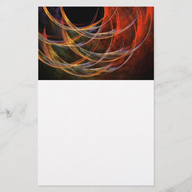 Breaking the Circle Abstract Art Stationery (Front)