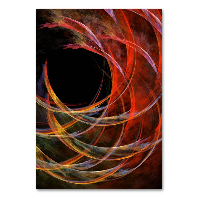 Breaking the Circle Abstract Art Table Card (Front)