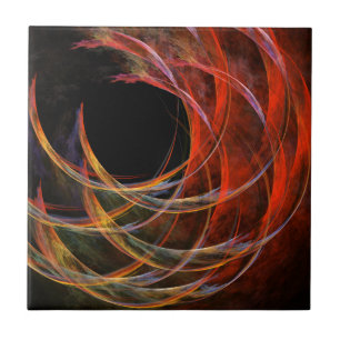 Breaking the Circle Abstract Art Tile