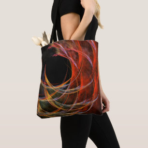 Breaking the Circle Abstract Art Tote Bag