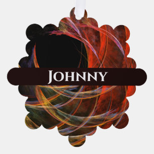 Breaking the Circle Abstract Art Tree Decoration Card