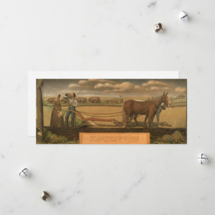 Breaking the Prairie, 1939 by Grant Wood Holiday Card