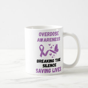Breaking The Silence Purple Ribbon Overdose Awaren Coffee Mug