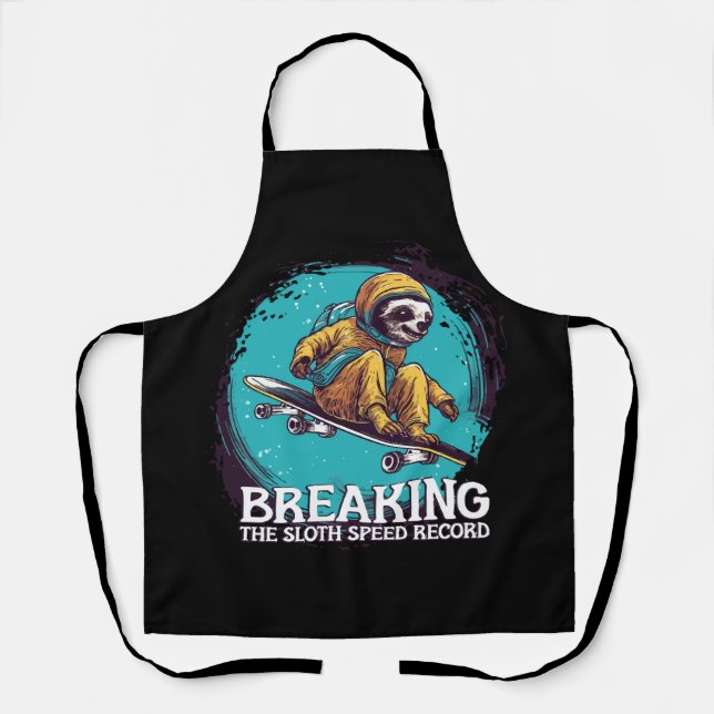 breaking the sloth speed record apron (Front)