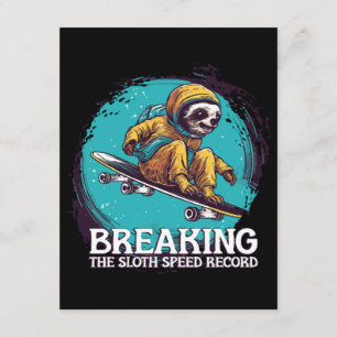 breaking the sloth speed record enclosure card