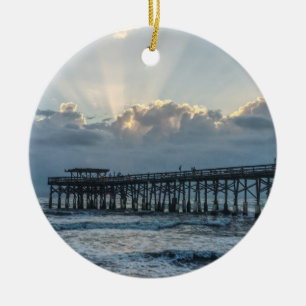 Breaking Through At Cocoa Ceramic Ornament
