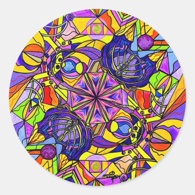 "Breaking Through Barriers" Round Stickers (Front)