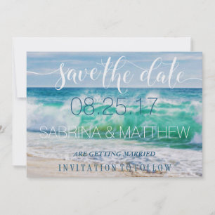 Breaking Waves Destination Beach Save the Date Invitation