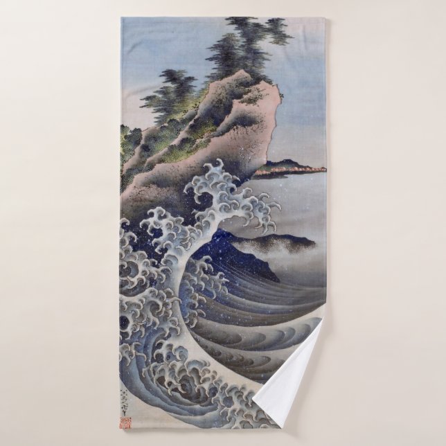 Breaking Waves, Hokusai Bath Towel (Bath Towel)