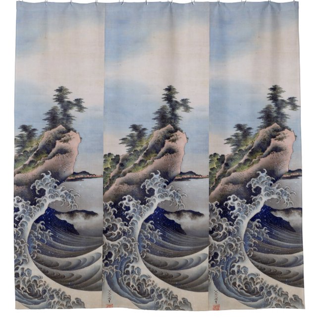 Breaking Waves, Hokusai Shower Curtain (Front)