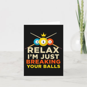 Breaking Your Ball Pool Billiards Novelty Hob  Card