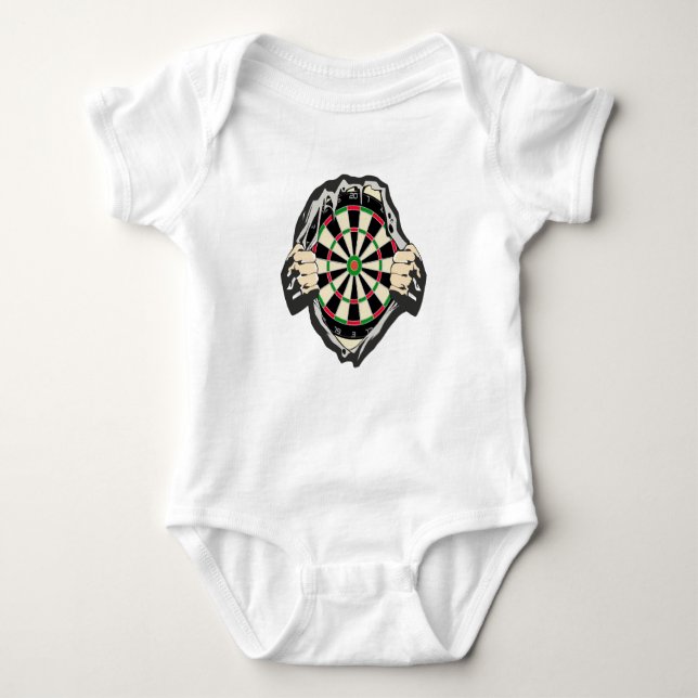 Breakthrough to the Bullseye – Ultimate Dartboard  Baby Bodysuit (Front)