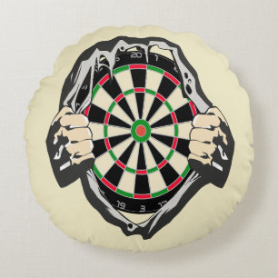 Breakthrough to the Bullseye – Ultimate Dartboard Round Cushion