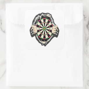 Breakthrough to the Bullseye – Ultimate Dartboard Square Sticker
