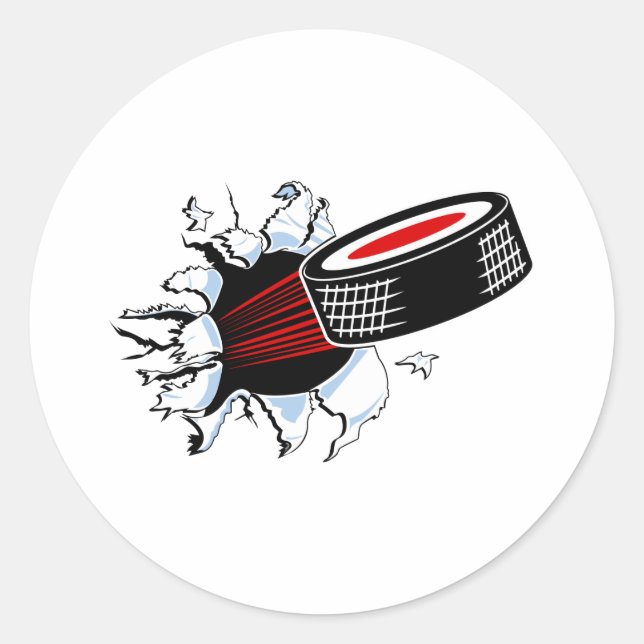 Breakthru Hockey Puck Classic Round Sticker (Front)