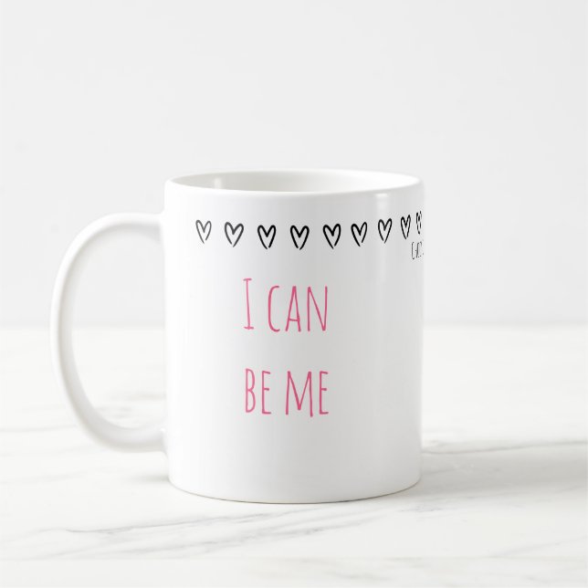 Breakup Freedom Choosing Me Pink Coffee Mug (Left)