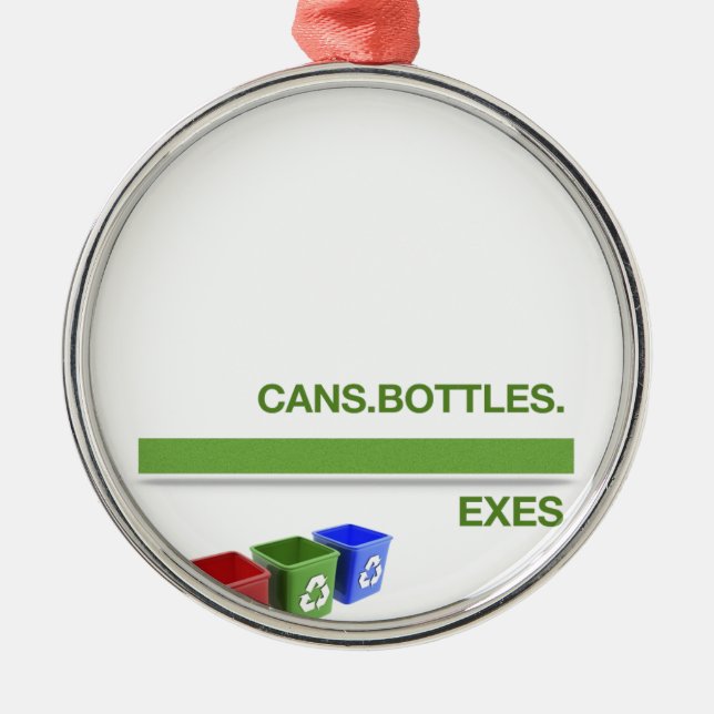 Breakup Recycling Slogan Metal Tree Decoration (Front)