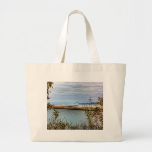 Breakwall Through the Trees Large Tote Bag