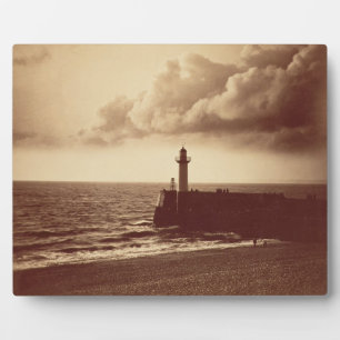 Breakwater at Sete, c.1855 (albumen print from a c Plaque