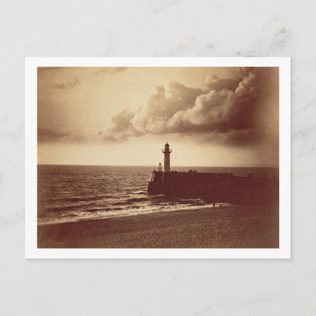 Breakwater at Sete, c.1855 (albumen print from a c Postcard (Front)