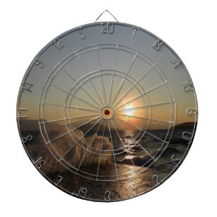 Breakwater in Croatia beautiful sunset       Dartboard