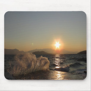 Breakwater in Croatia beautiful sunset Mouse Pad