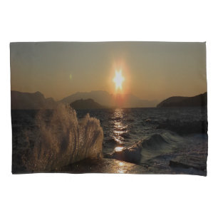 Breakwater in Croatia beautiful sunset Pillowcase