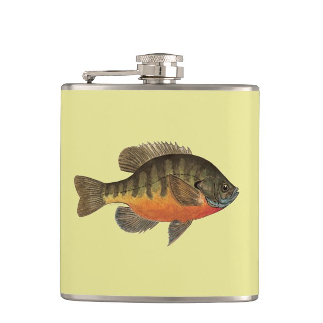 Bream, Bluegill Fishing Hip Flask (Front)