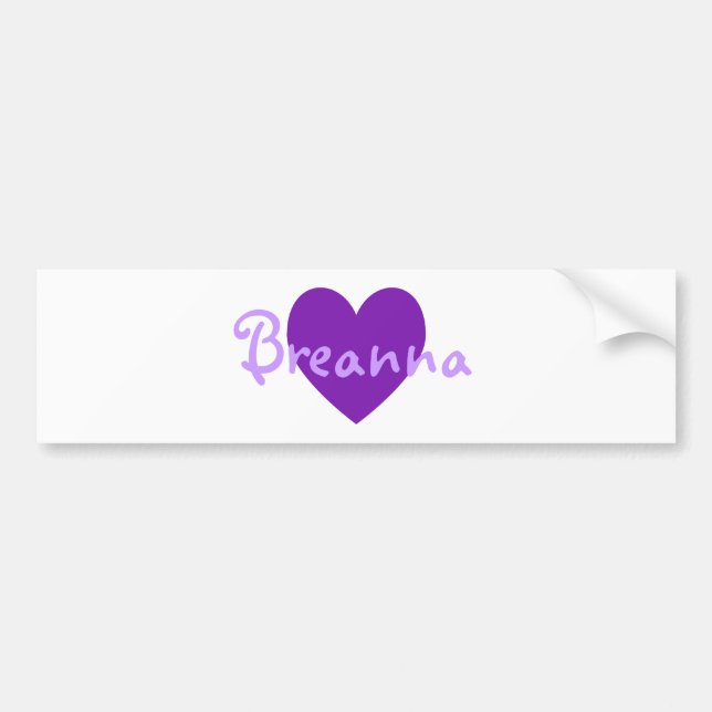 Breanna in Purple Bumper Sticker (Front)