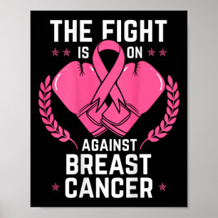 Breast Awareness Cancer Chemotherapy Aware Boxing  Poster