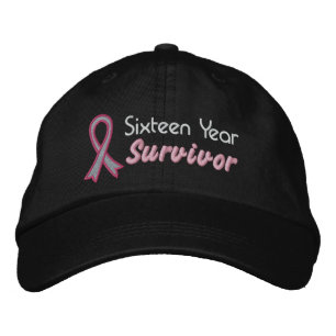 Breast Cancer 16 Year Survivor Embroidered Hat