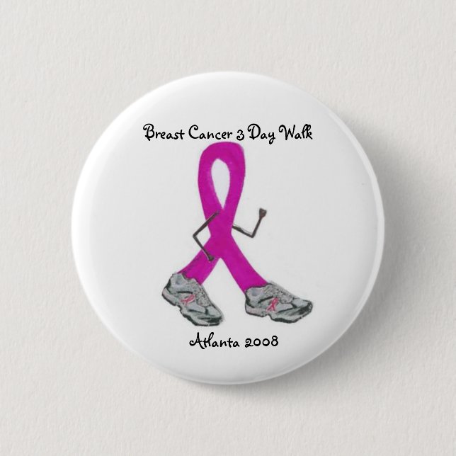 Breast Cancer 3 Day - Atlanta 6 Cm Round Badge (Front)