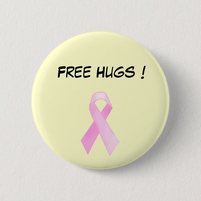 breast cancer 6 cm round badge (Front)