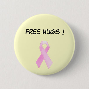 breast cancer 6 cm round badge