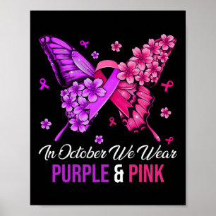 Breast Cancer And Domestic Violence Awareness Butt Poster
