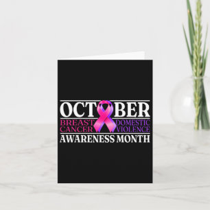 Breast Cancer And Domestic Violence Awareness Mont Card