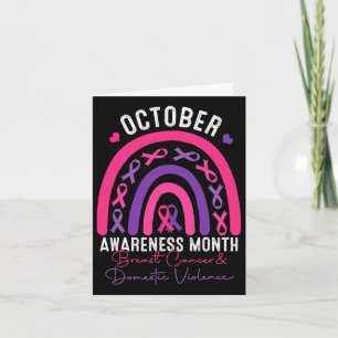 Breast Cancer And Domestic Violence Awareness Mont Card