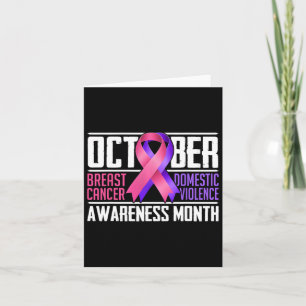 Breast Cancer And Domestic Violence Awareness Mont Card