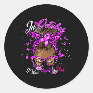 Breast Cancer And Domestic Violence Awareness Mont Classic Round Sticker