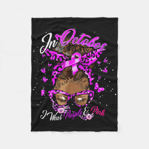 Breast Cancer And Domestic Violence Awareness Mont Fleece Blanket