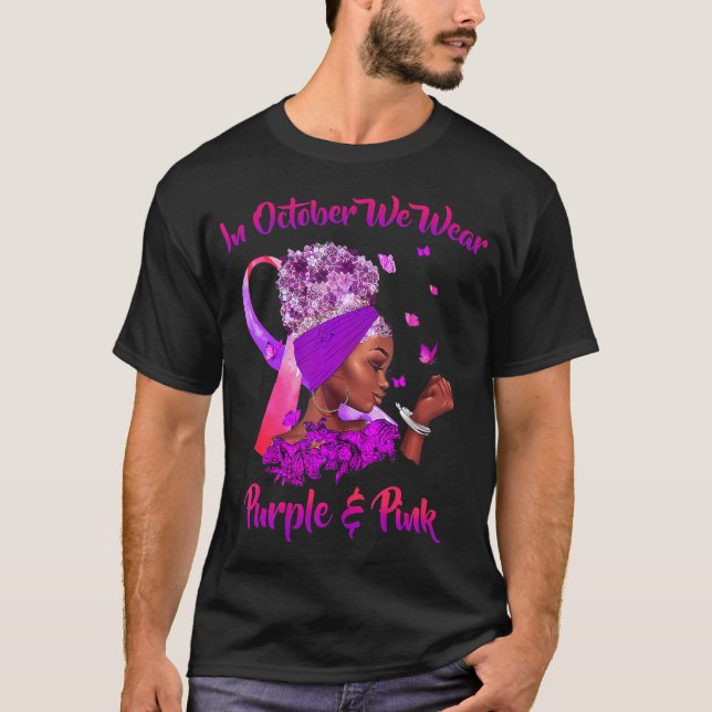 Breast Cancer And Domestic Violence Awareness T-Shirt (Front)