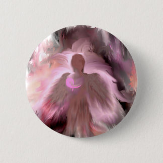Breast Cancer Angel 6 Cm Round Badge