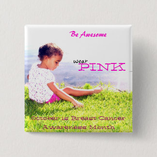 Breast Cancer Awareness 15 Cm Square Badge