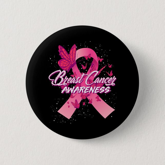 Breast Cancer Awareness 6 Cm Round Badge (Front)