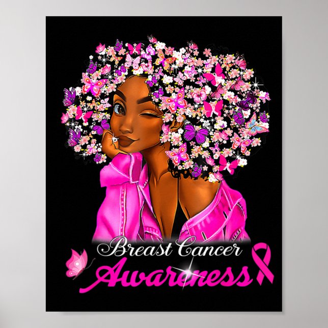 Breast Cancer Awareness African American Women Mel Poster (Front)